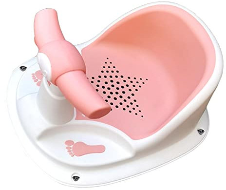 Colcolo Saugnapf Badewannensitz Badewannensitz Badewannenstuhl rutschfeste Rückenlehne Badestuhl Tragbarer Stall für Babyparty Kinder Kleinkinder Neugeborene, ROSA