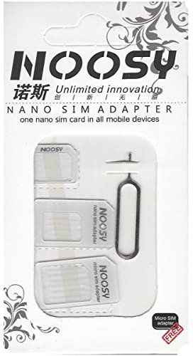 Adaptateur de carte Sim Nano 4 en 1 Noosy + adaptateur de carte Micro Sim + adaptateur de carte SIM Standard pour Universel, Iphone, Samsung, Pixel, Xiaomi (22)