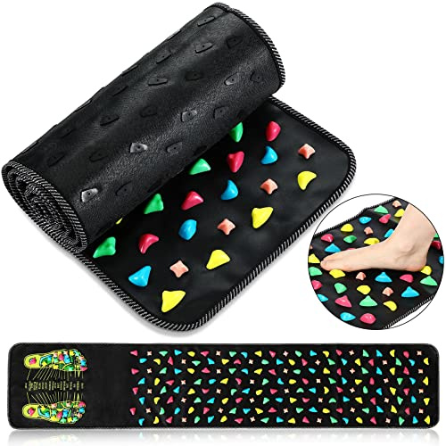 BBTO Foot Massage Mat Reflexology Walk Stone Road for Acupressure Foot Massage Acupoint Mat for Long Sitting Elderly Students and Office Workers(68.9 x 13.78 Inches)