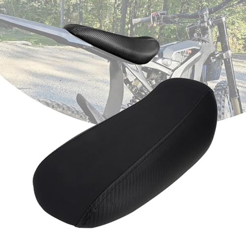 Siège de moto, coussin de siège de moto imperméable et épais Peluche Noir