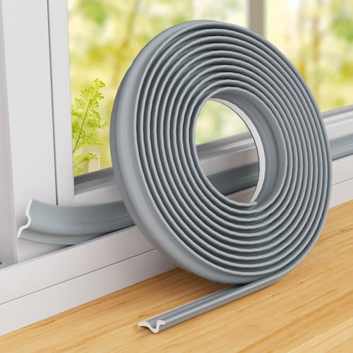 Fensterdichtung Selbstklebend,8M Grau Zugluftstopper für Türen Fenster | Schaumstoff Abdichtung Fenster Zugluft Dichtung Türrahmen Fensterrahmen Isolierung Winter