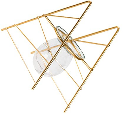 WOFASHPURET 1 Satz Vase Ausbreitungsstationen hydroponisches mit Eisengestell einmachgläser stieltopf Glühbirnen klarer Behälter Blumengefäß aus Schmiedeeisen Ornamente