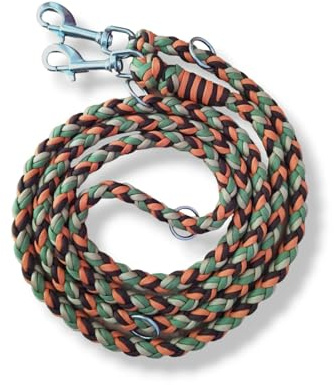 Hundeleine aus Paracord geflochten. Verstellbar, stabil und langlebig. Verschiedene Längen und Karabiner wählbar. Art: Colour Shake