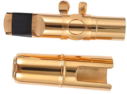 BESTonZON 3 Sätze Mundstück aus Metall Klarinetten-Set Cover für Altsaxophon saxophon ständer alto saxophon zubehör Klarinettenzubehör Geschenk für Musikliebhaber vergoldet Lieferungen Flöte