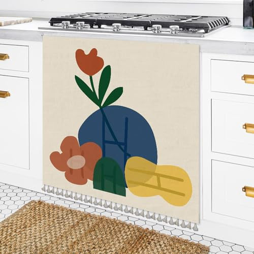 Wansiman Tenda Corta per Finestra,Tendina sottolavello Cucina,Tenda da Cucina Corta,per Armadio da Cucina,Bagno,Mobile Lavatrice,Scarpiera,Armadio,Comodino.con Autoadesivo Hook Loop