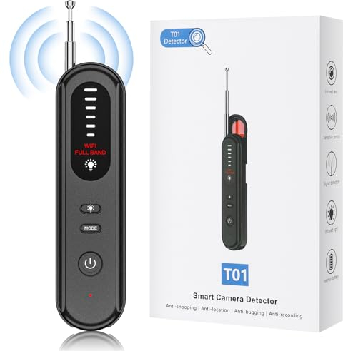 Wanzen Detektor Wanzenfinder Versteckte Kamera Finder RF Signal Bug Detector Anti Spy Anti-Aufnahme Detektoren für GPS Locator Tracker Abhörgeräte Funkkameras für Hotel Heim Büro Reisen.