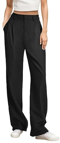 Pantalon Femme Fluide Hiver Pantalon Habilles Femme Coton Pas Cher Grande Taille Pantalon Femme Chic Taille Haute Confortable Casual Soirée Mariage Sweatpants