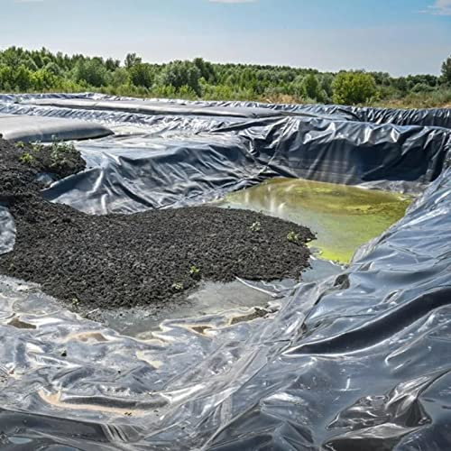 Bâche de bassin robuste en EPDM renforcé 35S – Imperméable et résistante – Parfait pour les piscines et les étangs – Disponible en 66 tailles – Noir – 4 x 6 m
