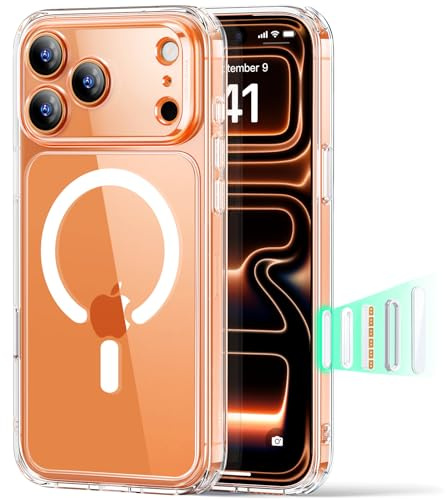 ESR Funda para iPhone 17 Pro MAX, Control de Cámara, Compatible MagSafe, Protección Militar a Prueba de Golpes, Esquinas Air Guard, Case Híbrida Classic (HaloLock), Transparente