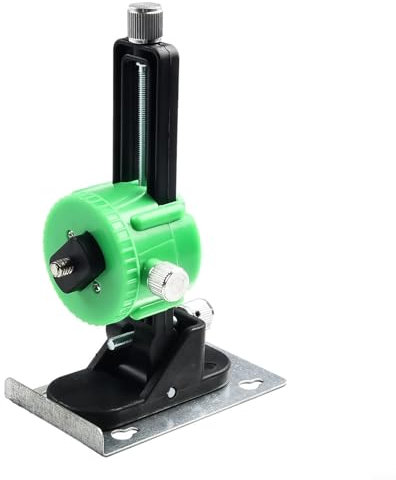 Zeroupshop Soporte de montaje en pared ajustable para nivel láser con movimiento lateral de 30 mm, soporte de herramientas de metal, color negro y verde