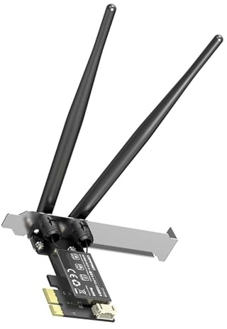 Scheda di rete interna PCIe WiFi 6 AX900Mbps compatibile con Bluetooth 5.4 per PC desktop con scheda di rete PCIe a due bande con velocità 900Mbps