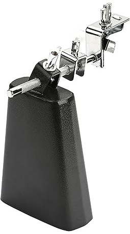 Schlagzeug Spezial Kuhglocke Wc51b Zubehör für Drum Satz aus Metall | 1 Satz, Schwarz, Robustes Zubehör mit Sattem Klang für Anfänger und Profis