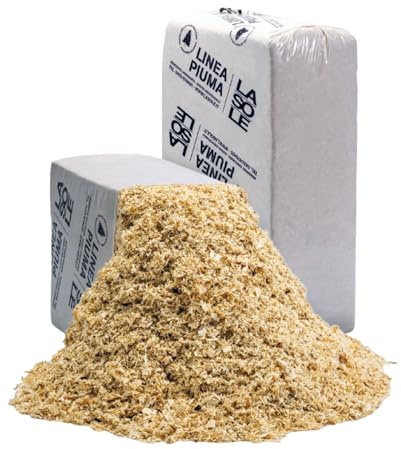 Trucioli di Legno per Lettiera Cavalli – Balletta 20 KG - 100% Abete Naturale, Alta Assorbenza, Senza Polvere – Linea Piuma