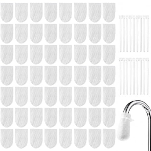 RhiVrillion Filtro Acqua Rubinetto 120 Pezzi – Filtro Rubinetto Cucina con Cinghia, Protezione Antispruzzo in Cotone, Lavandino Cucina per Acqua Calda e Fredda