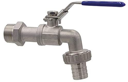 VARIOSAN Kugelauslaufhahn 11343, 3/4, Edelstahl, abschließbar, mit Schlauchverschraubung