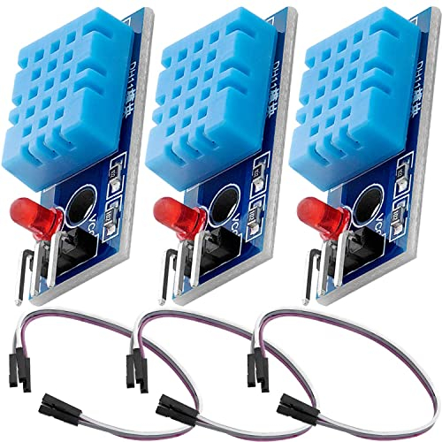 AZDelivery 3 x DHT11 Breakout Modul mit Platine und Kabel Temperatursensor und Luftfeuchtigkeitssensor kompatibel mit Arduino und Raspberry Pi inklusive e-Book!