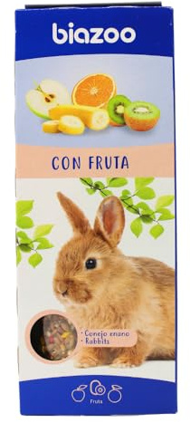 BIOZOO Lot de 5 Barres de Fruits et céréales pour Lapin