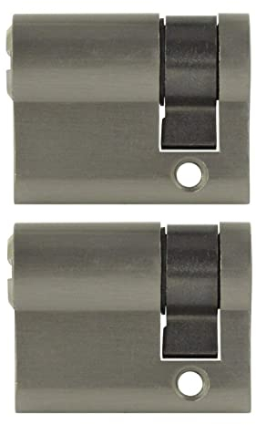 2X Half Cylinder Locks 40mm 30/10, keyed Alike, with 10 Keys
