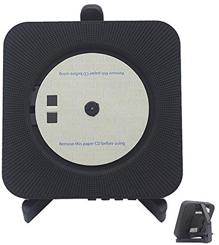 Portable CD Player with Bluetooth,Wall Mountable Built-in HiFi Speakers with Remote,Home Audio Boombox FM Radio USB MP3 Music Player,3.5mm Headphone Jack AUX Input/output (Black)