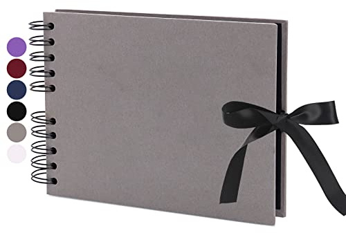 Vienrose DIY Álbum de Fotos 24x17 cm Álbum de Recortes Libro de Fotos 40 Páginas Cinta de Tejido Álbums de Papel Artesanal para más de 80 Fotos 10x15 Bebé Familia San Valentín Aniversario Regalo