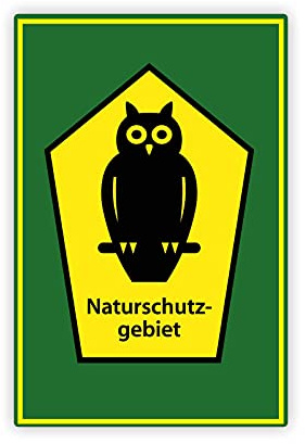 STROBO XXL Naturschutzgebiet Hinweisschild | Stabile 5mm Hartschaumplatte als 40x30cm Schild mit UV-Schutz für den Außenbereich