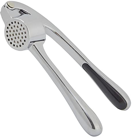 HiramWare Garlic Press, Premium Rust Proof Kitchen Garlic Mincer Slicer Crusher Squeezer with Ergonomic handle, Ginger Crusher with Good Grip, Easy to Clean, Dishwasher Safe