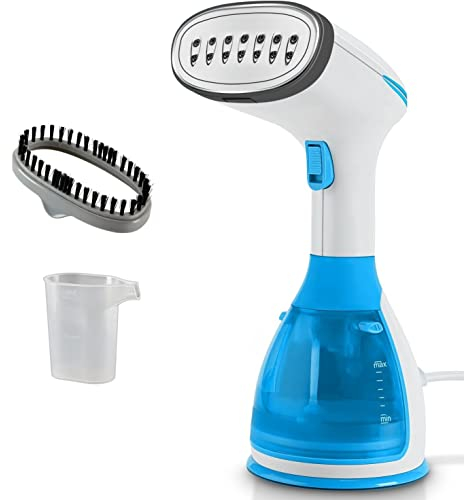AntDau71 - Ferro da Stiro Verticale portatile da viaggio e per casa, Stiratrice Verticale 1500W, Serbatoio Acqua 300ml, Riscaldamento Rapido max 35s, Elimina il 99,99% di Batteri - CW799