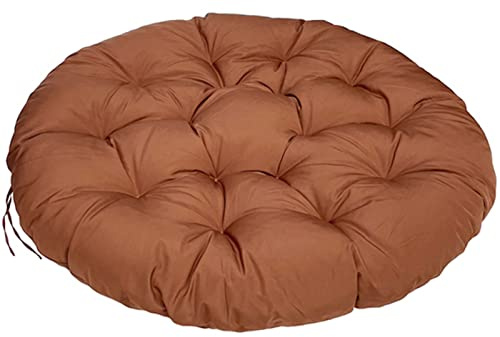 ZTGL Papasansessel Kissen Wasserdicht, Polster Bodenkissen für Schwenksessel, Rund Papasan Sessel 40-180cm, Indoor & Outdoor Polyrattan Sessel Kissen,Grau,170x120cm
