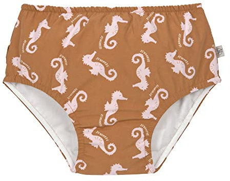 LÄSSIG Baby Kinder Schwimmwindel Windelbadehose/Swim Diaper Seahorse caramel, 13-18 Monate, Größe: 86