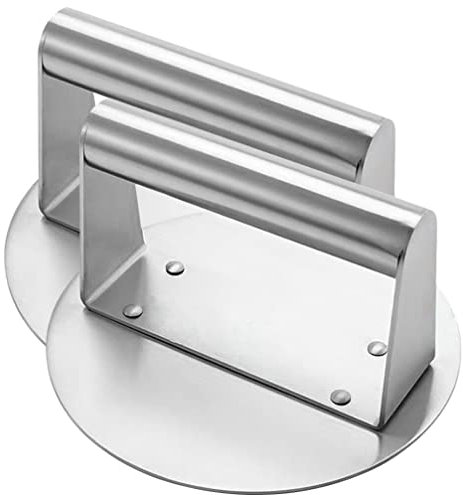 UPKOCH 2pcs Stainless Steel Round Burger Pressing Tool Meat Press Home Patty Maker Cooking Mold Kitchen Gadget for Making Burger Patty