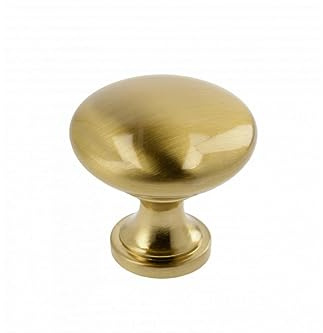BRESKO 1-20 Stk Möbelknöpfe Möbelgriffe Knauf Möbelknauf Knopf Schrank Schrankknopf Schubladen Schubladenknopf TERNI (1, Gold-Messing)