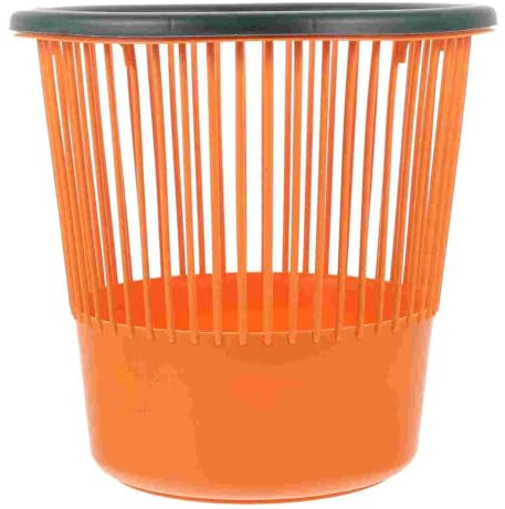 NYMFEA yaoqijie Trash Can Basket Garbage Waste Rubbish Bin Container Office Kitchen Bathroom Basketball Storage Wastebasket Bins Bedroom Paper lasting (Color : Orange)