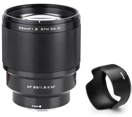VILTROX AF 85mm F1.8 II XF Prime Lens Auto Focus Medium Telephoto Portrait Lens Compatible with Fuji X Mount Camera X-T5 X-H2 X-T50 X-M5 X-T30 II X-Pro3 X-S20 X-E4 Black