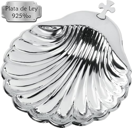 Concha de Bautizo de Plata de Ley 925‰. (09489)