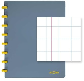 ATOMA Notizbuchsystem - Terra - A5 - blau - kariert 10mm