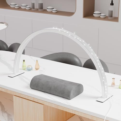 gelpal Large Half Moon Light for Nail Desk, 30 48W Professionals Led Light, Desk Lamp for Lash Eyelash Extension,Makeup Desk lamp,Color Temperature 2700K-6000K, Salon&Home(Crystal Diamond)