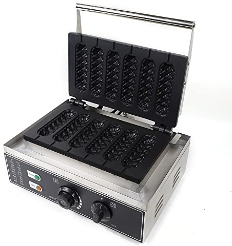 Edelstahl Waffeleisen Waffeln Am Stiel Waffelsticks Corn Dogs Hotdog Kommerziell Waffeleisenmaschine Antihaft Hot Backen Waffelmacher Kommerzielles WaffelgeräT Waffelmaschine FranzöSisch 1500W 220V
