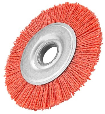 Spazzola abrasiva in nylon da 100 mm/125 mm Spazzola per lucidatura a filo per lavorazione del legno Sbavatura di metalli per smerigliatrice Utensile rotante, 125 mm