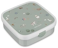 Mepal - Bento Brotdose Groß Campus Little Dutch - Lunchbox für Kinder - Inklusive 2 auslaufsicheren Fächern & Gabel - Fach ist mikrowellengeeignet - 2x 200 + 1250 ml - Little Farm