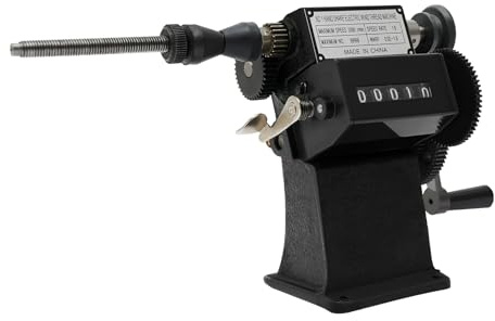 TESUGN Bobinadora manual de bobinas, 0-99999 doble bobina de uso múltiple y máquina de bobinado, bobinas bobinadora de doble fila de cobre cable motor bobinado transformador con contador mecánico