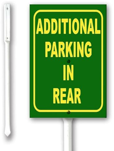 Geroclonup Letrero de metal con estaca para valla, puerta delantera, césped, jardines y negocios, decoración al aire libre, 20 x 30 cm