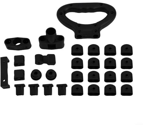 Camping Wagon Cart Repair Parts Full Set Repair Kit for Flat Folding Model Outdoor Trolley Plastic Replacement Accessories, Black