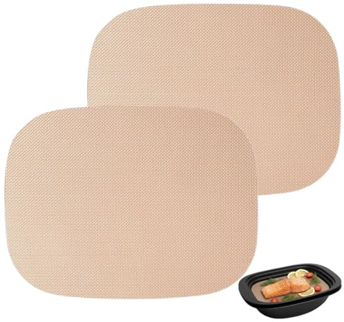 RAZKEF 2 Stück Permanent Dauerbackfolie für Thermomix TM7 Varoma Zubehör für TM7 Varoma Wiederverwendbare Backpapier Antihaftbeschichtet Backunterlage Hitzebeständig bis 250 °C Spülmaschinengeeignet