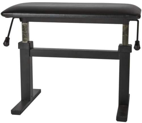 GEWA Pianobank Deluxe Auto Lift XL, schwarz, Kunstlederbezug, stabiles Metallgestell