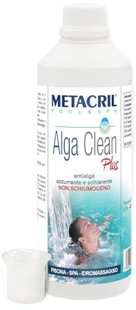 Metacril Alga Clean Plus + Dosatore, Elimina Alghe, Non Schiumogeno - 500ml | IDROMASSAGGIO rigide o gonfiabili