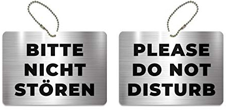 KaiserstuhlCard Magnete Türschild Bitte Nicht stören Please do not Disturb 14,8 cm x 10,5 cm Schild Anhänger Wendeschild