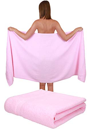 Betz Paquete de 2 Toallas de Sauna Palermo 100% algodón tamaño 80x200 cm Color rosé