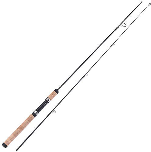 Sougayilang Angelruten Graphit Leicht Ultra Leicht Forellenruten 2-teilig, Korkgriff Crappie Spinnrute (183 cm)