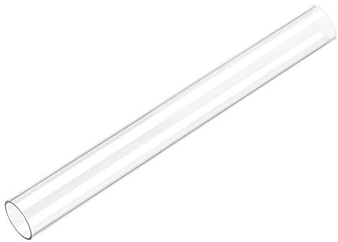 sourcing map Transparenter starrer Schlauch, 22 mm Innendurchmesser x 25 mm Außendurchmesser x 30 cm Länge, runder Kunststoffschlauch aus Polycarbonat