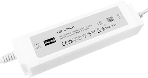 HuaTec Eaglerise Transformateur LED 12V 24V 60W 150W 200W 250W 300W Étanche IP67 Tension Constant pour bande de LED Bloc d'Alimentation Driver LED (24V 100W)